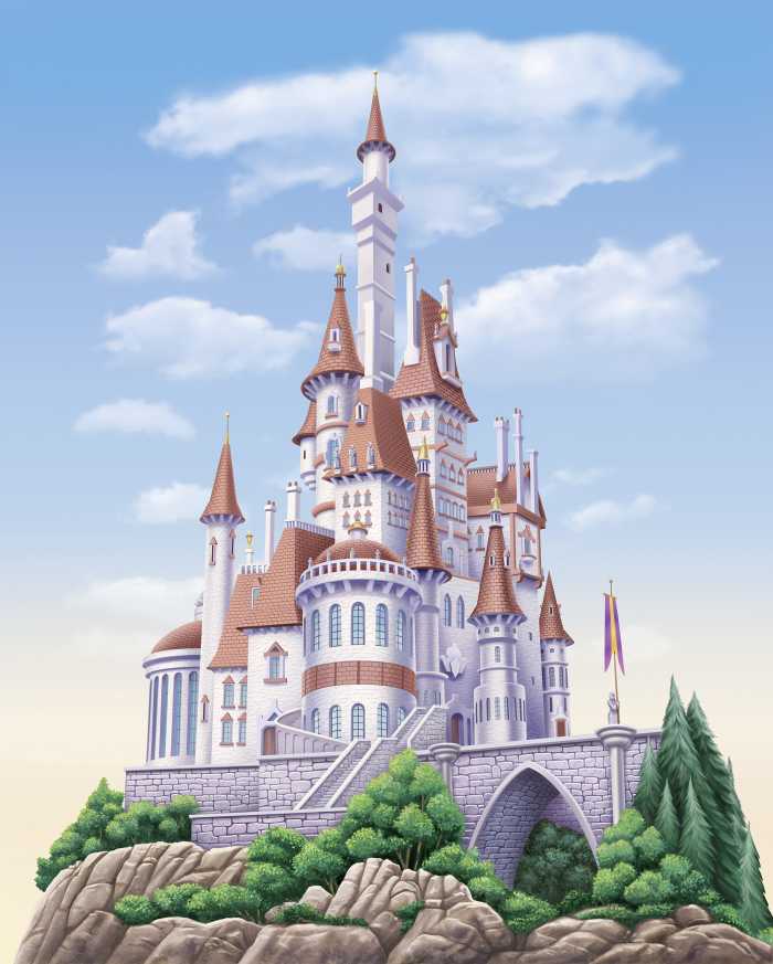 Digitaldrucktapete Disney Princess Belle Castle