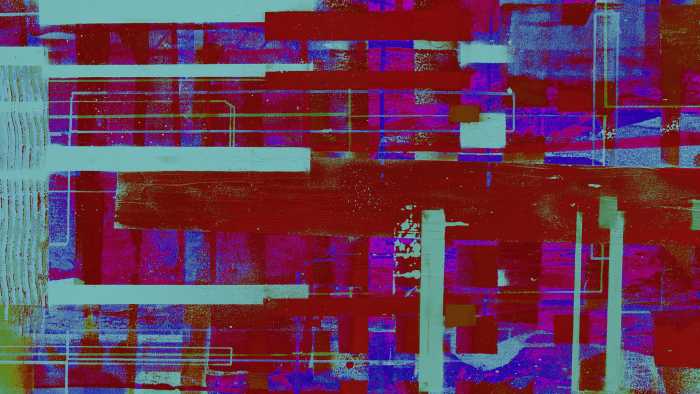 Premium Vlies Stripes Flowing merlot-ice