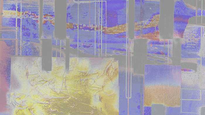 Digitaldrucktapete Squares Dropping violett