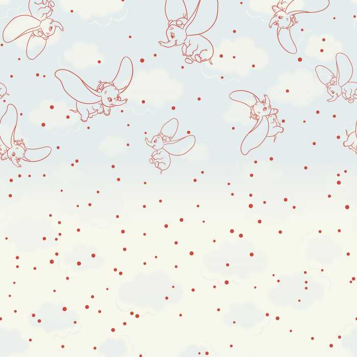 Digitaldrucktapete Disney Dumbo Clouds