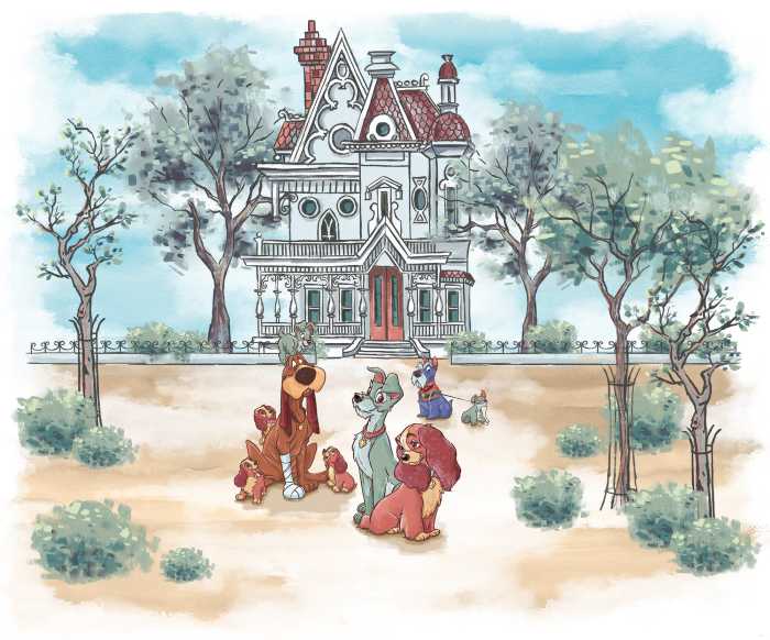 Digitaldrucktapete Disney Lady and the Tramp Sweet Home