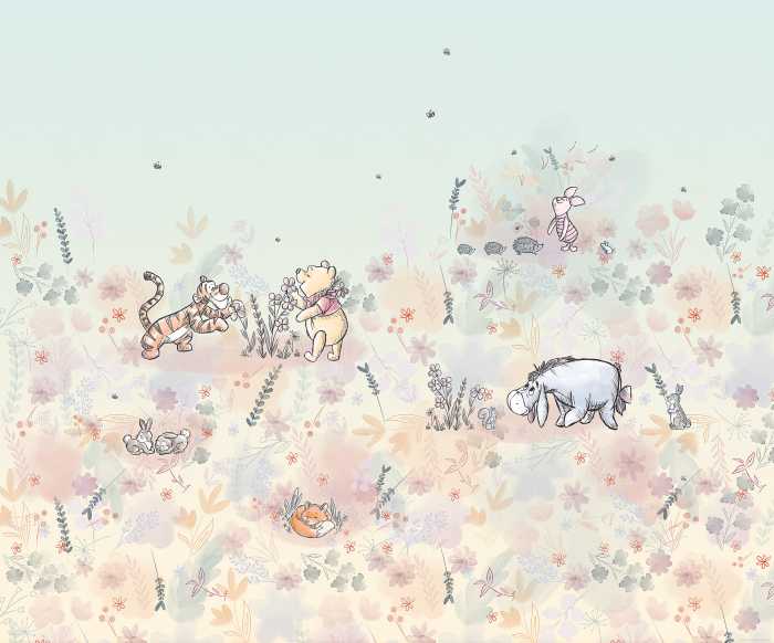 Digitaldrucktapete Disney Winnie the Pooh Flowerfield