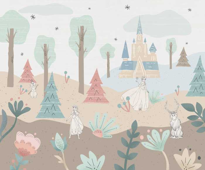 Digitaldrucktapete Disney Frozen Castle Playground