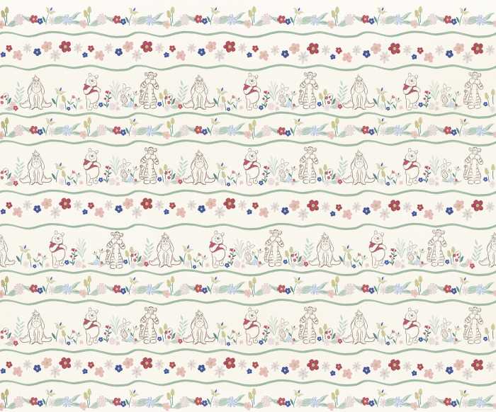 Digitaldrucktapete Disney Winnie the Pooh Friends in Garden