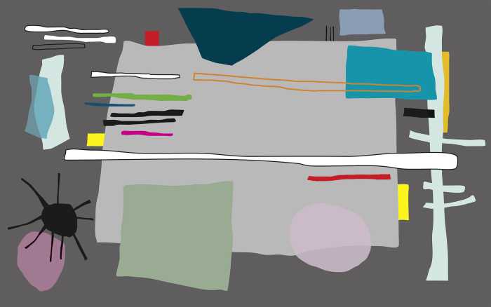 Digitaldrucktapete Composition 1 grey-grey