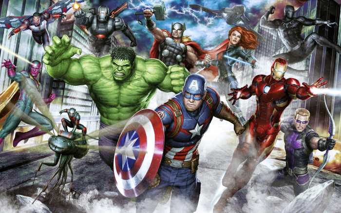 Digitaldrucktapete Marvel Avengers Assemble