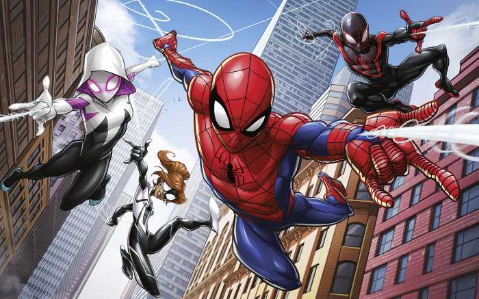 Digitaldrucktapete Marvel Spider-Man Swinging Crew