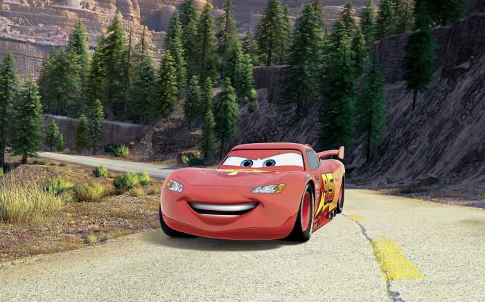 Digitaldrucktapete Disney and Pixar Cars Every Road has a Story