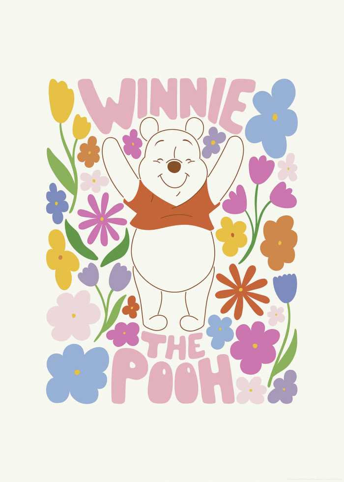 Poster Disney Winnie the Pooh Happy Botanical