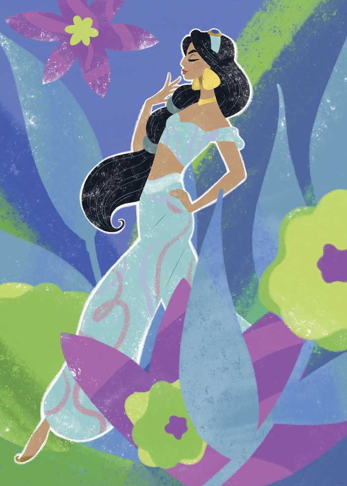 Poster Disney Princess Jasmine in Blue