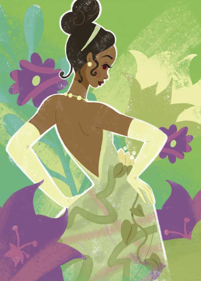 Poster Disney Princess Tiana in Green