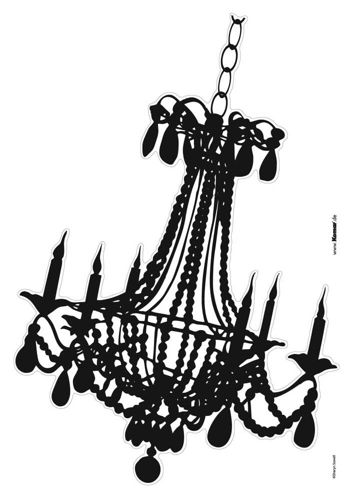 Wandtattoo Kronleuchter