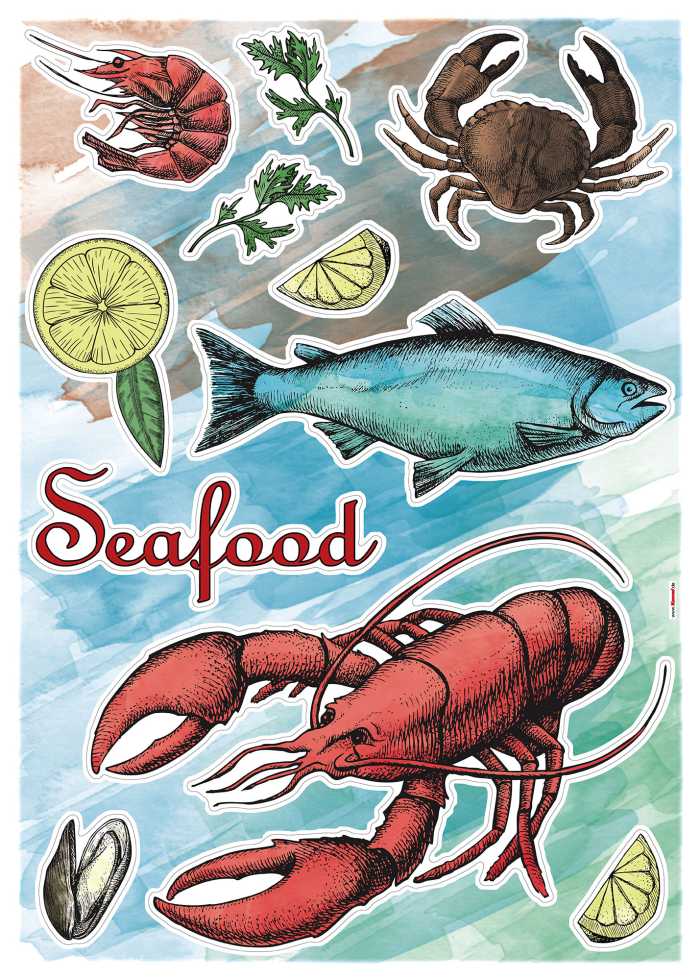 Wandtattoo Seafood