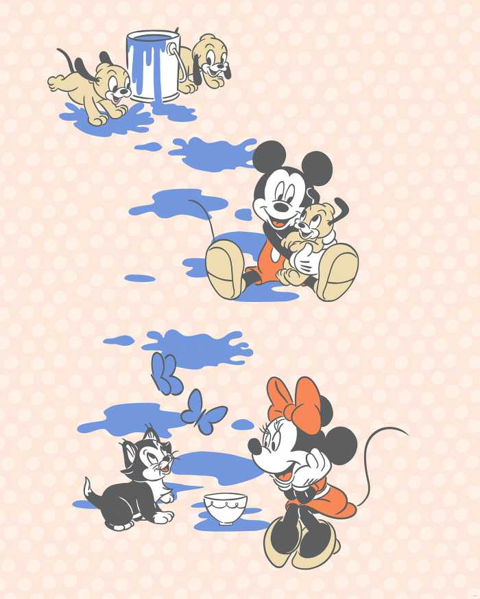 Digitaldrucktapete Mickey Artsy Flow