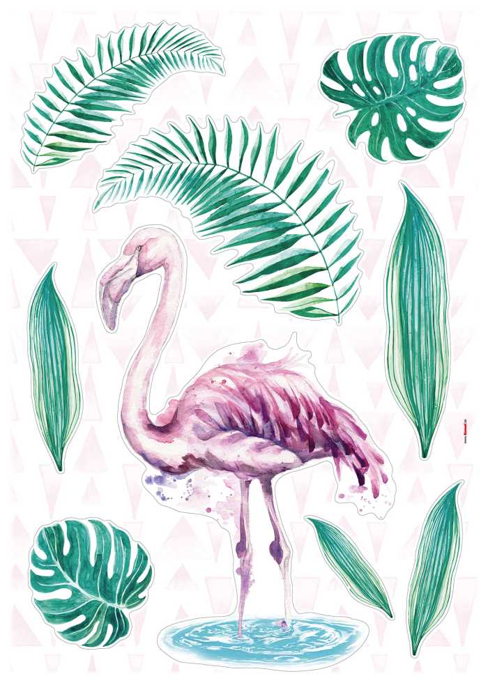 Wandtattoo Flamingo
