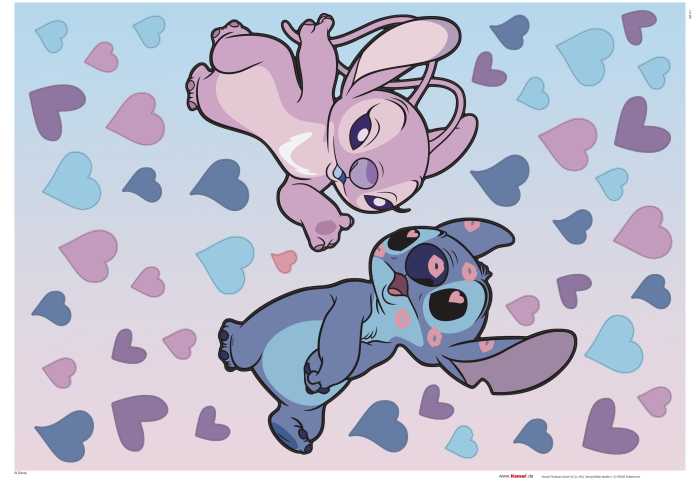 Wandtattoo Disney Stitch in Love