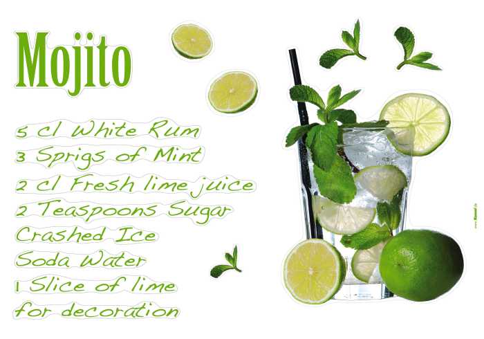 Wandtattoo Mojito