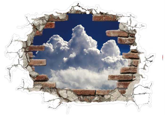 Wandtattoo Break out Clouds