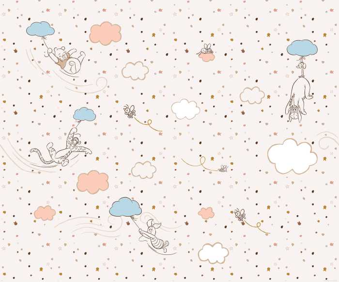 Digitaldrucktapete Winnie the Pooh - Wind Dance
