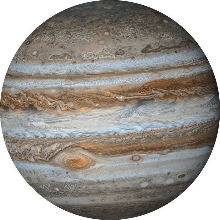 Selbstklebende runde Fototapete auf Vlies Jupiter