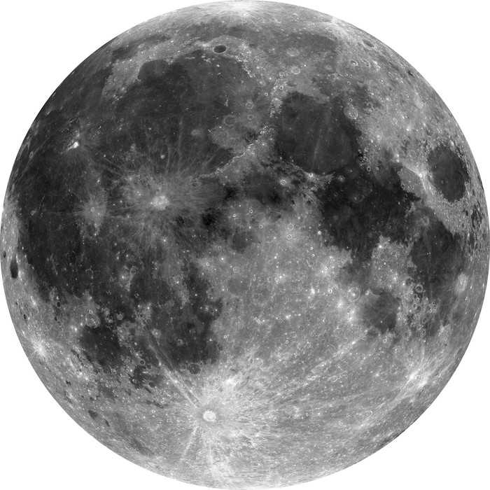 Selbstklebende runde Fototapete auf Vlies Moon