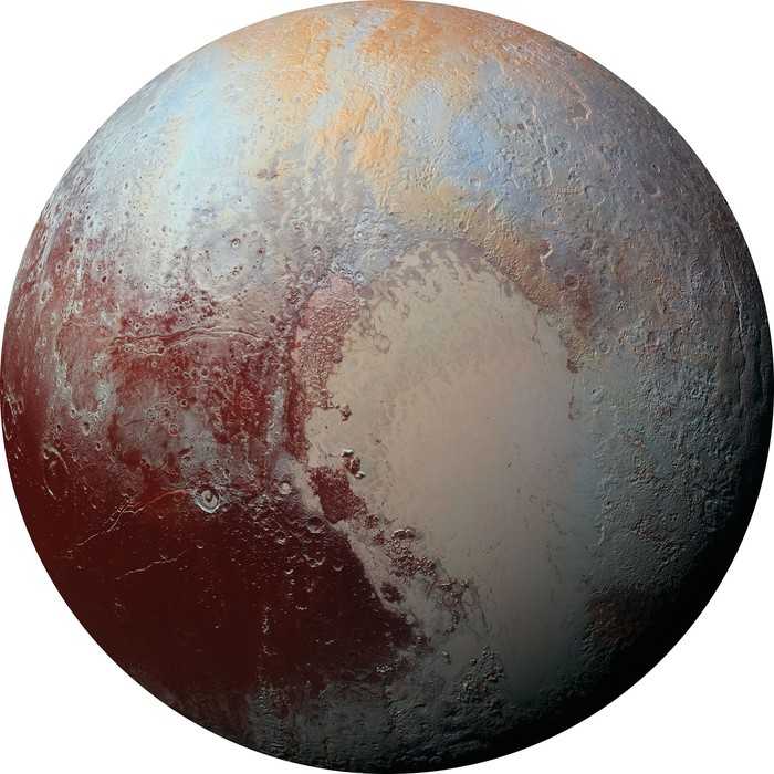 Selbstklebende runde Fototapete auf Vlies Pluto