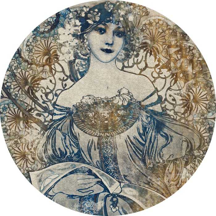 Selbstklebende runde Fototapete auf Vlies Goddess