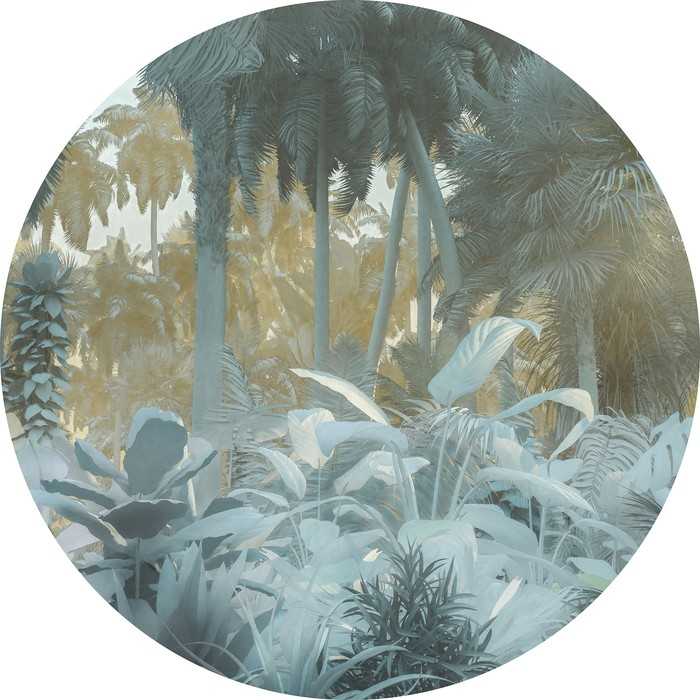 Selbstklebende runde Fototapete auf Vlies Exotic Jungle