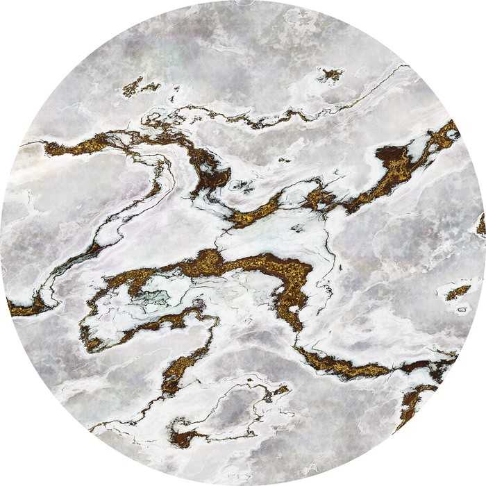 Selbstklebende runde Fototapete auf Vlies Marble Vibe