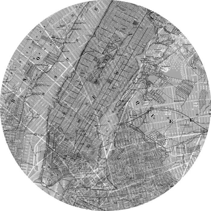 Selbstklebende runde Fototapete auf Vlies Map