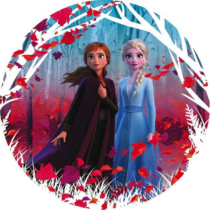 Selbstklebende runde Fototapete auf Vlies Frozen 2 Winter is coming