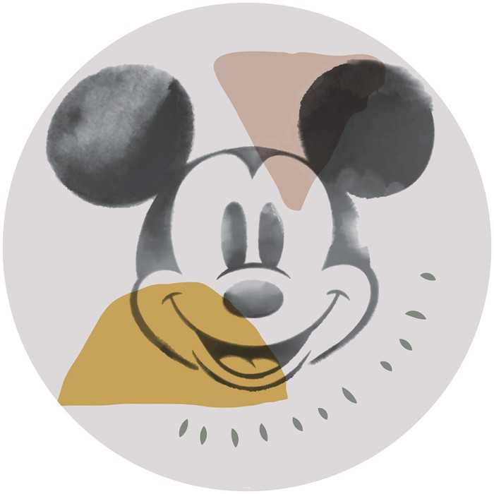 Selbstklebende runde Fototapete auf Vlies Mickey Abstract