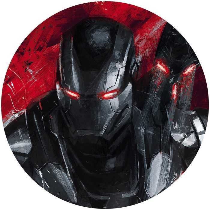 Selbstklebende runde Fototapete auf Vlies Avengers Painting War-Machine
