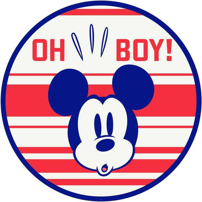 Selbstklebende runde Fototapete auf Vlies DOT Mickey Oh Boy