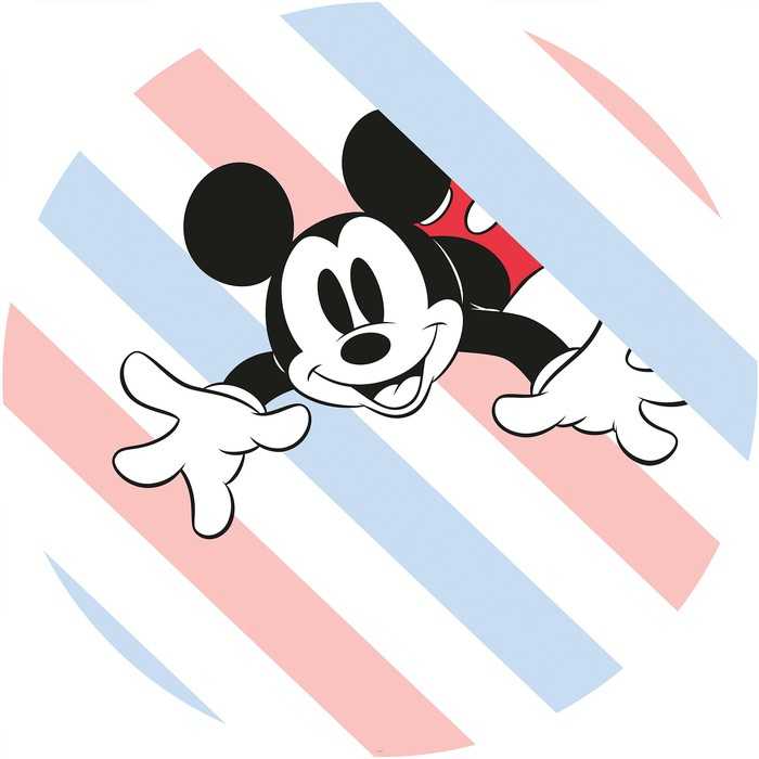 Selbstklebende runde Fototapete auf Vlies DOT Mickey Hang in There