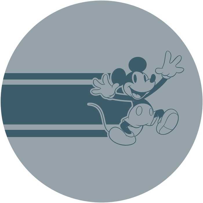 Selbstklebende runde Fototapete auf Vlies DOT Mickey Bonjour