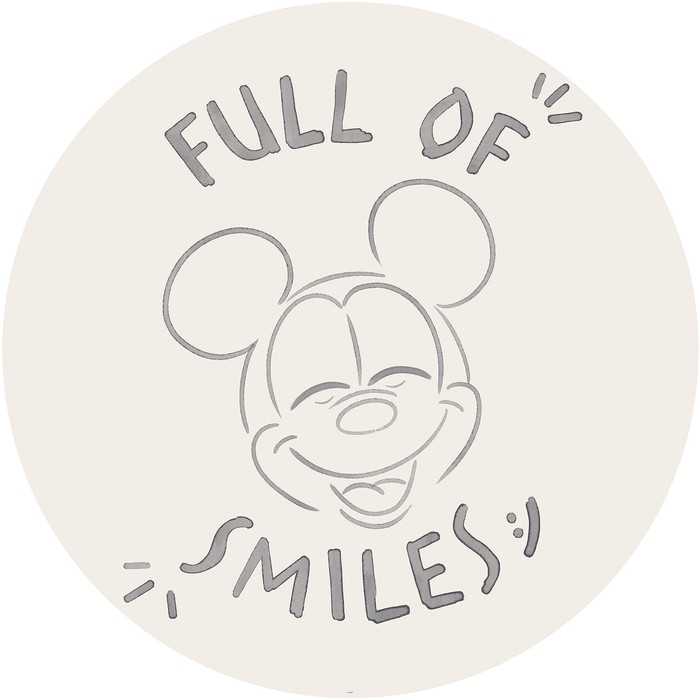Selbstklebende runde Fototapete auf Vlies Mickey Mouse Joke