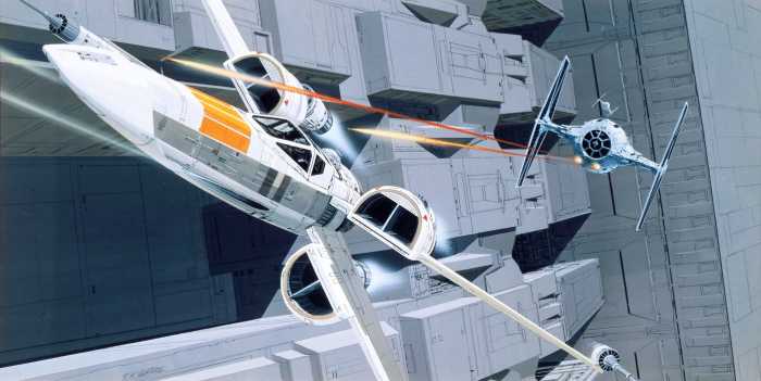 Standard Vlies Star Wars Classic RMQ X-Wing vs TIE-Fighter