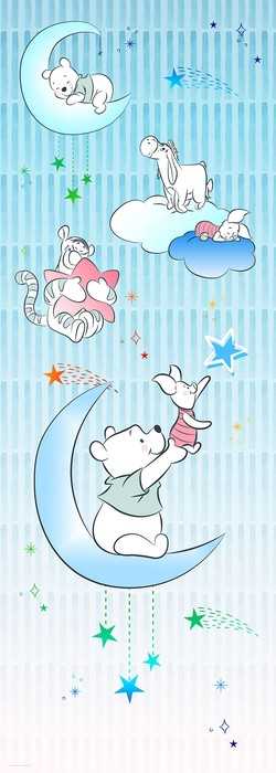 Standard Vlies Winnie the Pooh Piglet and Stars