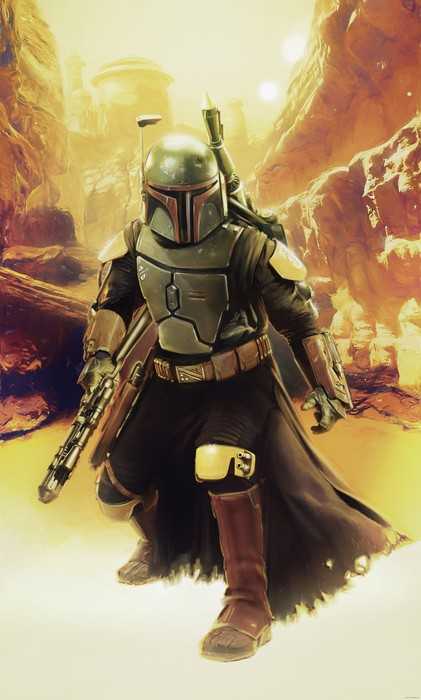 Standard Vlies Star Wars Boba Fett Sneaking Up
