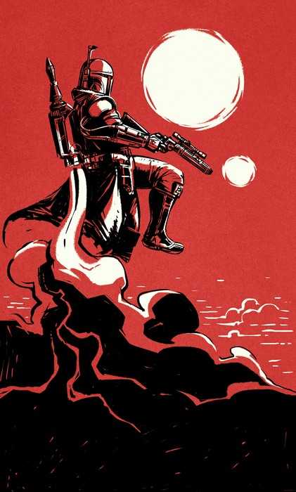 Standard Vlies Star Wars Boba Fett The Bounty Hunter
