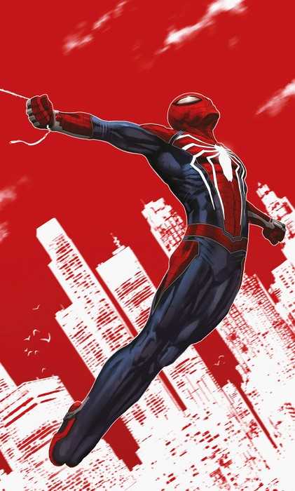Standard Vlies Marvel Spider-Man Red Swing