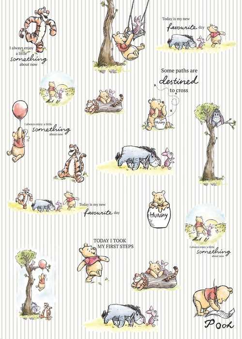 Standard Vlies Winnie the Pooh Stripes