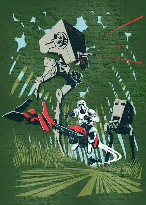 Standard Vlies Star Wars Classic Concrete Endor