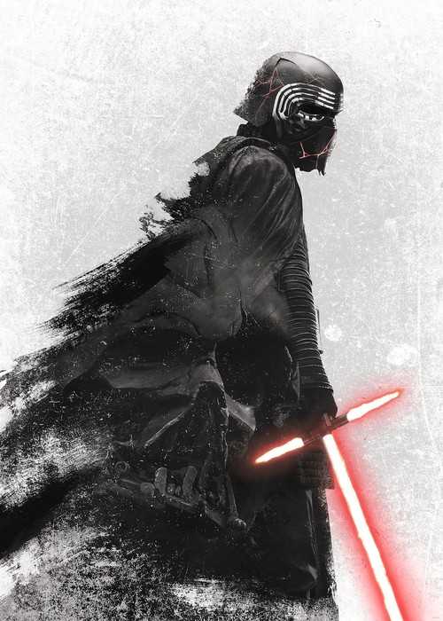 Standard Vlies Star Wars Kylo Vader Shadow
