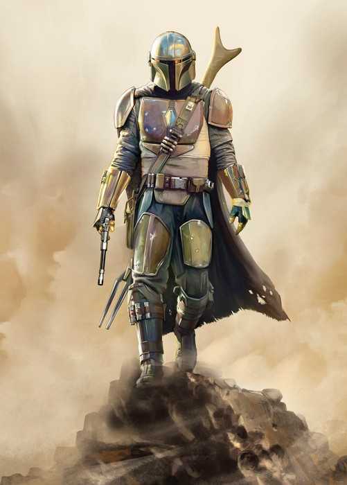 Standard Vlies Star Wars The Mandalorian The Hunter