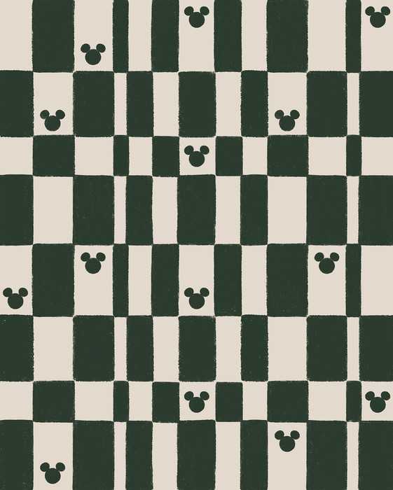 Standard Vlies Disney Mickey Mouse Green Chess