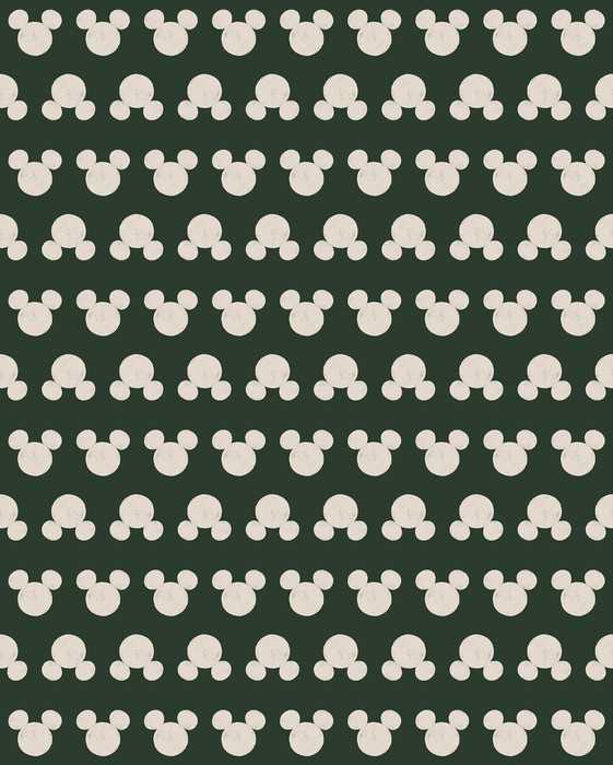 Standard Vlies Disney Mickey Mouse Green Heads