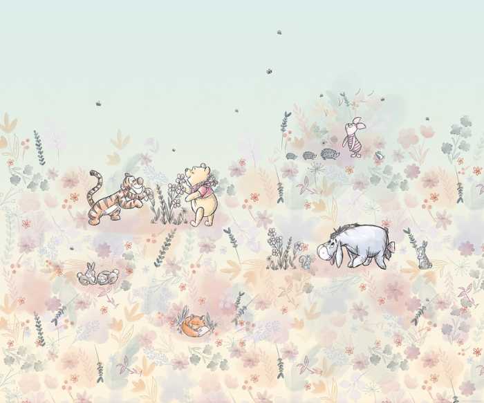 Standard Vlies Disney Winnie the Pooh Flowerfield