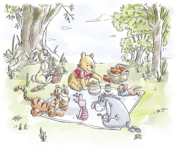 Standard Vlies Disney Winnie the Pooh Nice for Picnics